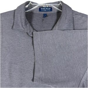 Peter Millar Crown Crafted Golf Shirt Mens Gray Large‎ Polo Short Sleeve